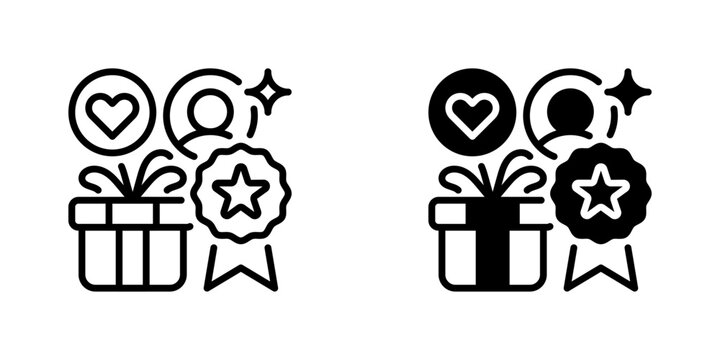 Loyalty Program Line Icon, Outline Symbol for Reward Points, Customer Retention, Member Perks, Exclusive Benefits, and Repeat Engagement. Vector Sign Icon.