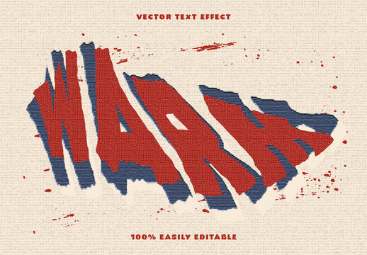 Vintage 3D Text Effect