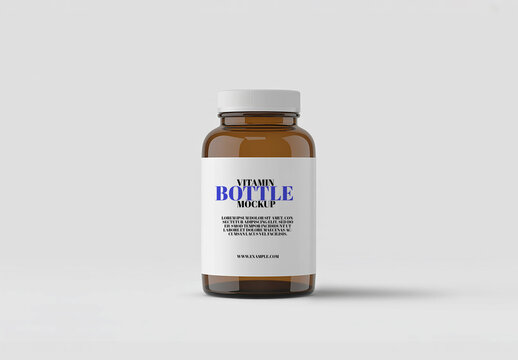 Vitamin Bottle Product Mockup