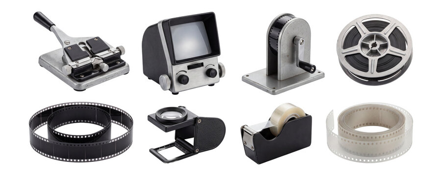 Analog Film Editing and Cutting Tools Equipment Set