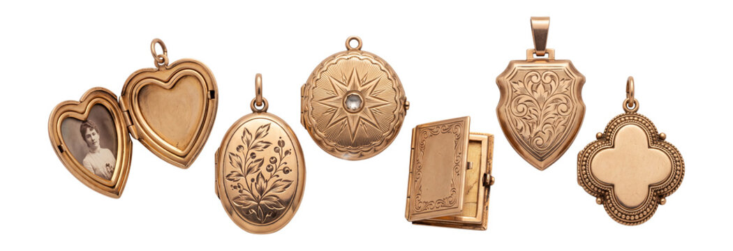 Vintage Keepsake Lockets in Ornate Heirloom Gold