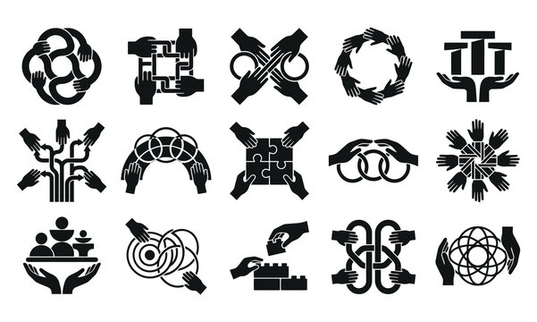 Collection of ancient celtic knotwork and tribal symbols in a distressed black and white style