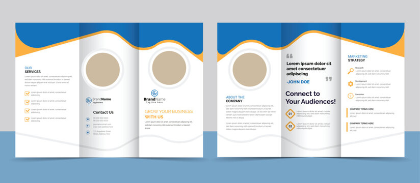 Creative Corporate Modern Business Trifold Brochure Template Layout Design