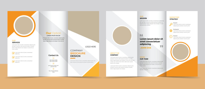 Creative Corporate Modern Business Trifold Brochure Template Layout Design