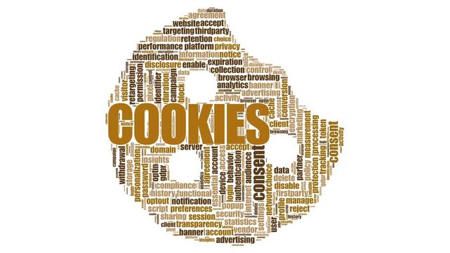 Website Cookies Animated Tag Cloud