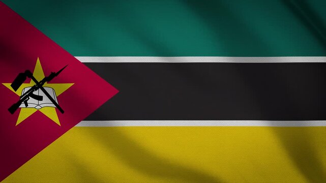 Mozambique Flag Waving