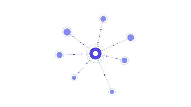 Indigo node connection diagram on clean white background
