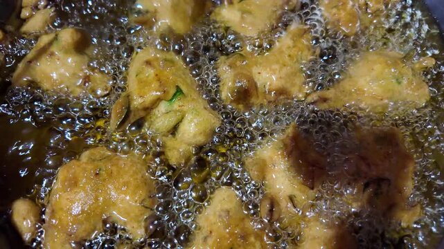 Hot Oil Frying of South Indian Street Snack