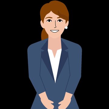 お辞儀するビジネス女性(余韻なし)