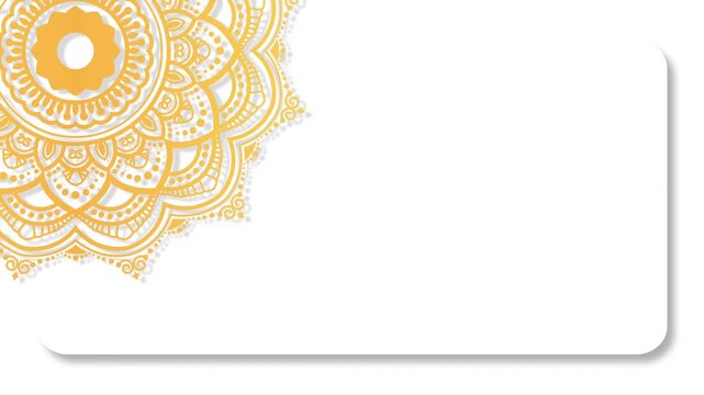 Navratri Mandala Background Template with Blank Space for Hindu Festival Card Design.