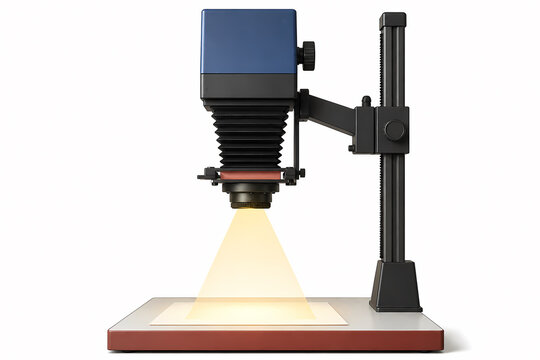 Darkroom enlarger optical path illustration
