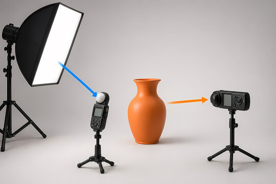 Incident and reflected light meter illustration