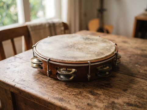 Brazilian wooden pandeiro