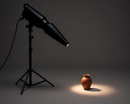 Snoot controlled spotlight illustration