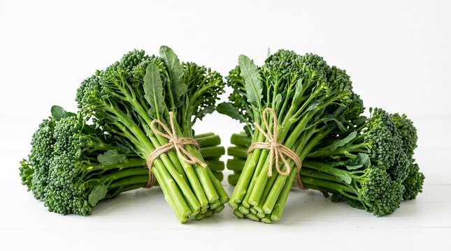Fresh green broccolini
