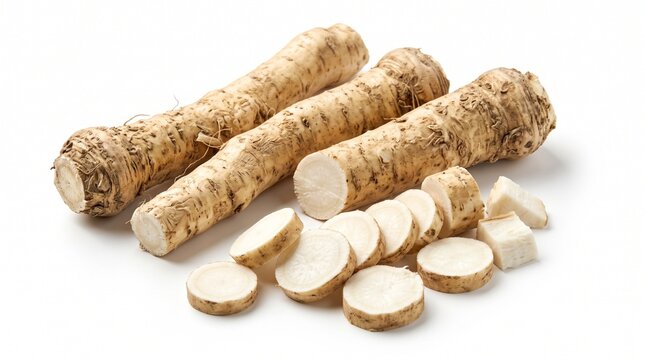 Fresh horseradish roots