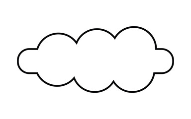 Fototapeta premium Simple cloud shape outline icon design Vector, illustration