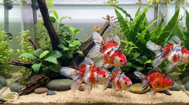 Ryukin goldfish aquarium