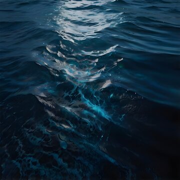 Ocean Cyan Flowing Wave Abstract Background