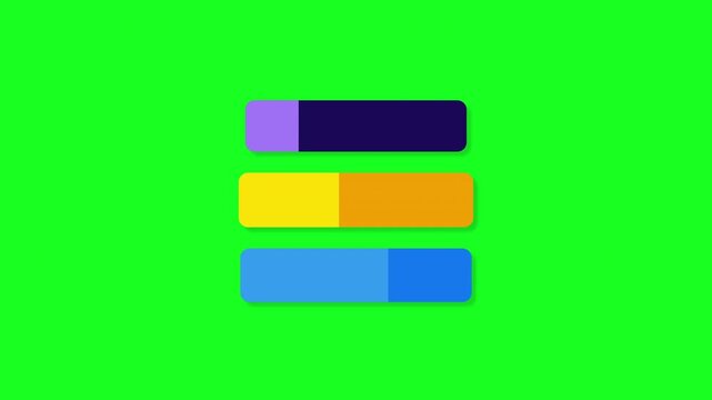 Online Poll Voting Survey Multiple Choice and Selection Animation Green Screen. 4K Resolution