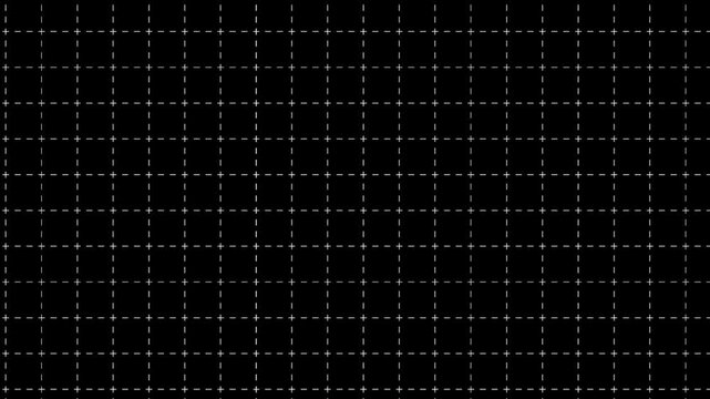 Horizontal moving dashed grid lines abstract background animation