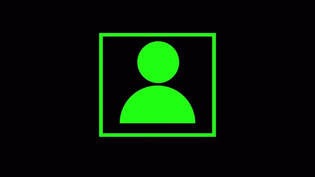 Id card animation.Profile verify icon motion graphics. Animated personal information icon. NID card verify. Driver's license verified 4k video with alpha channel.