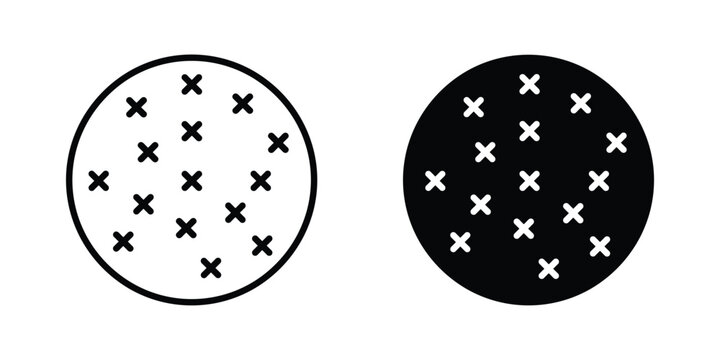 Cross mark pattern vector graphic featuring geometric circle shapes