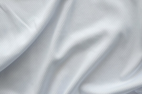 White sports clothing fabric football shirt jersey texture background