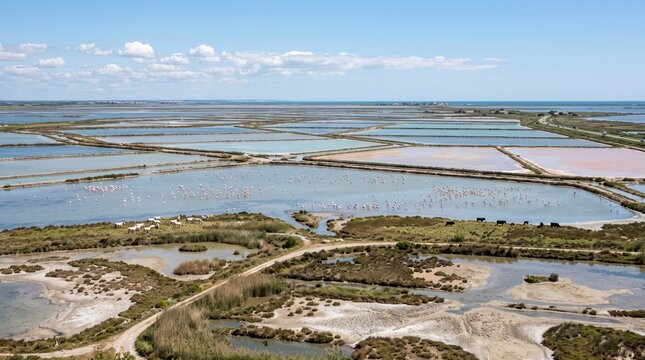 France Camargue Wetland Landscape