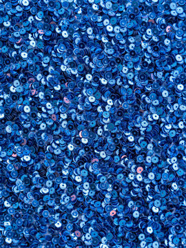 Blue sequin fabric texture background