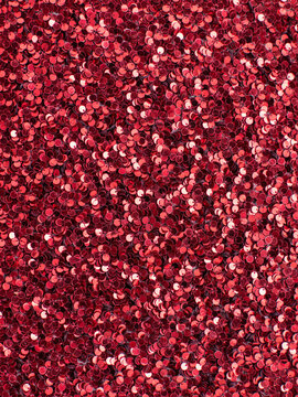 Red sequin fabric background texture