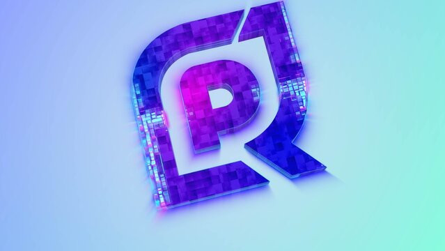 Neon Pixel 3D Logo Reveal