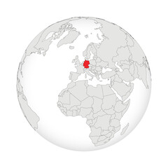 Obraz premium Location map of Germany.Germany on globe