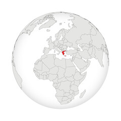 Obraz premium Location map of Greece.Greece on globe