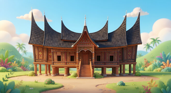 Rumah Gadang  Minangkabau west sumatra