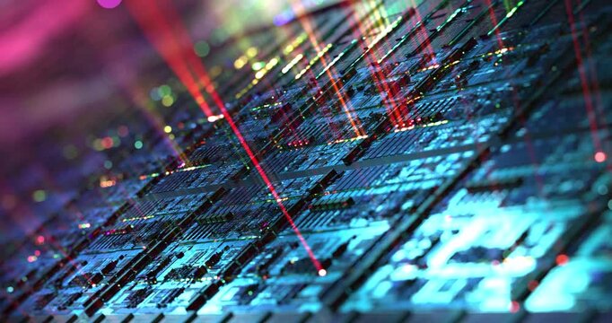 Machine Learning Process Artificial Intelligence Concept Motion Loop 4K