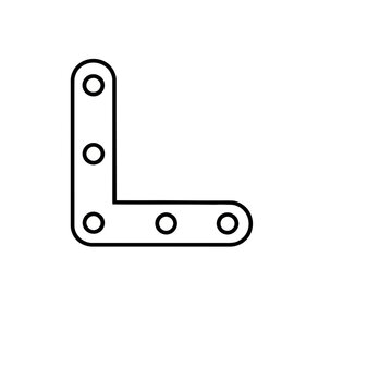L-shaped bracket with holes