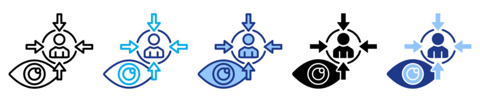 Point of View icon set in multiple style