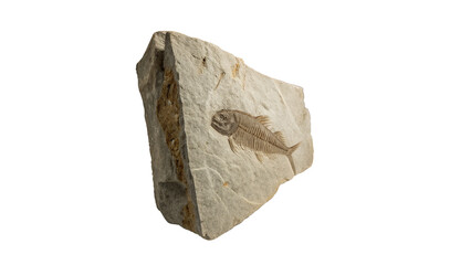 Rough natural mineral stone block or ancient geological rock specimen isolated element © Arthur