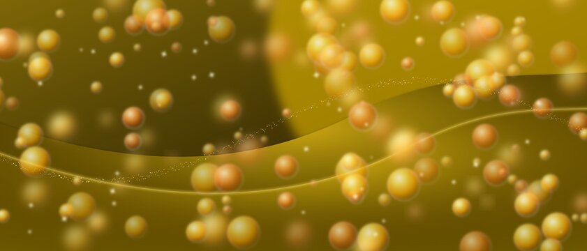 マスタードゴールドと深紅のシルクドレープとボケ味の豪華背景