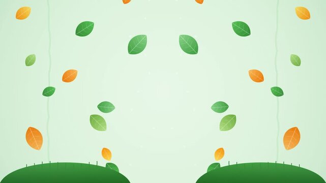 Minimalist spring foliage seamless pattern for seasonal backgrounds and designs