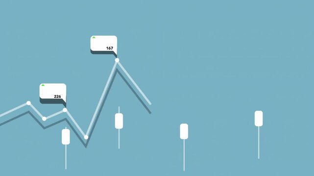 Market lines showing fluctuating financial trends