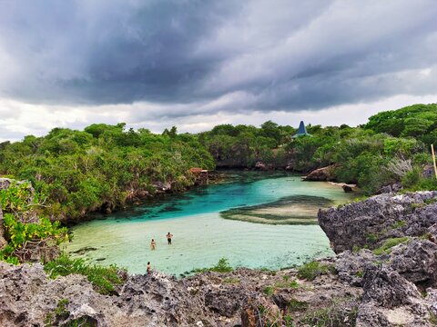 Clear Natural Saltwater Pool at Weekuri Lagoon