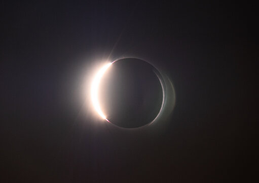 The beautiful diamond ring effect of a total solar eclipse