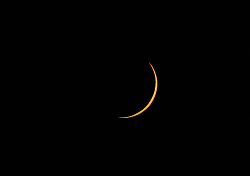 Moon Nearly Covering the Sun Moments Before Total Solar Eclipse