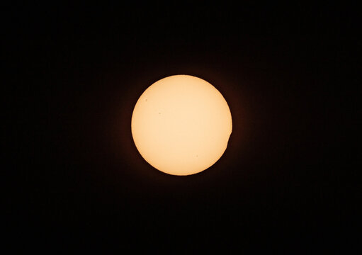First Contact of the Moon with the Sun During a Total Solar Eclipse