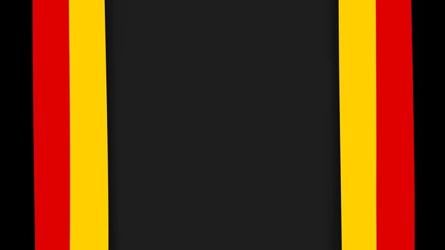German Flag Color Motion Graphic Frame Background Vertical Abstract Banner Design.