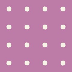 Retro polka dot pattern with a soft purple background and white circles © Syaima Levantine