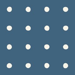 Simple white polka dots pattern on a deep blue background © Syaima Levantine