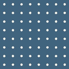 Simple white polka dots pattern on a deep blue background © Syaima Levantine